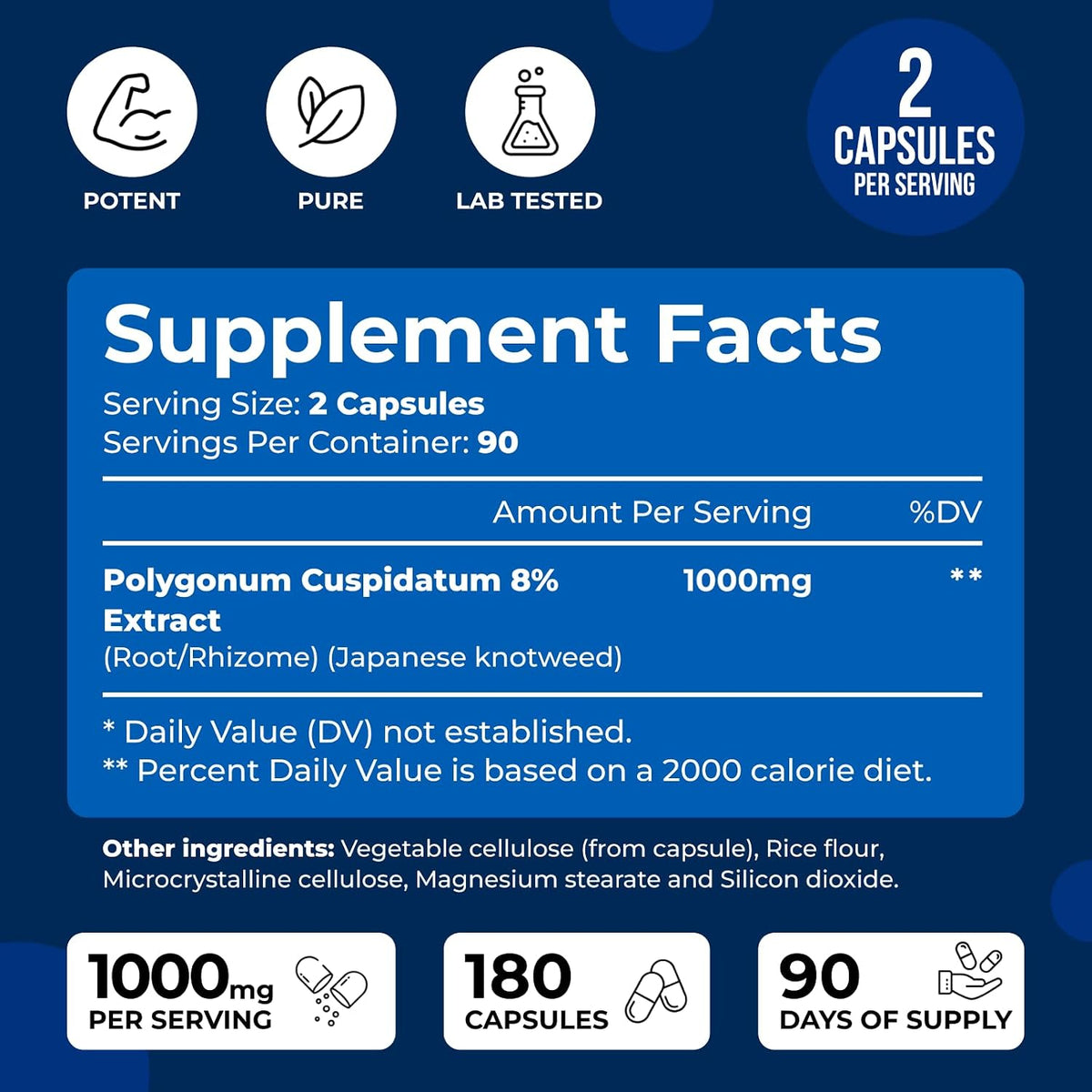 We Like Vitamins Resveratrol 1000mg - 180 Vegetarian Capsules - Antioxidant Supplement - görsel 3