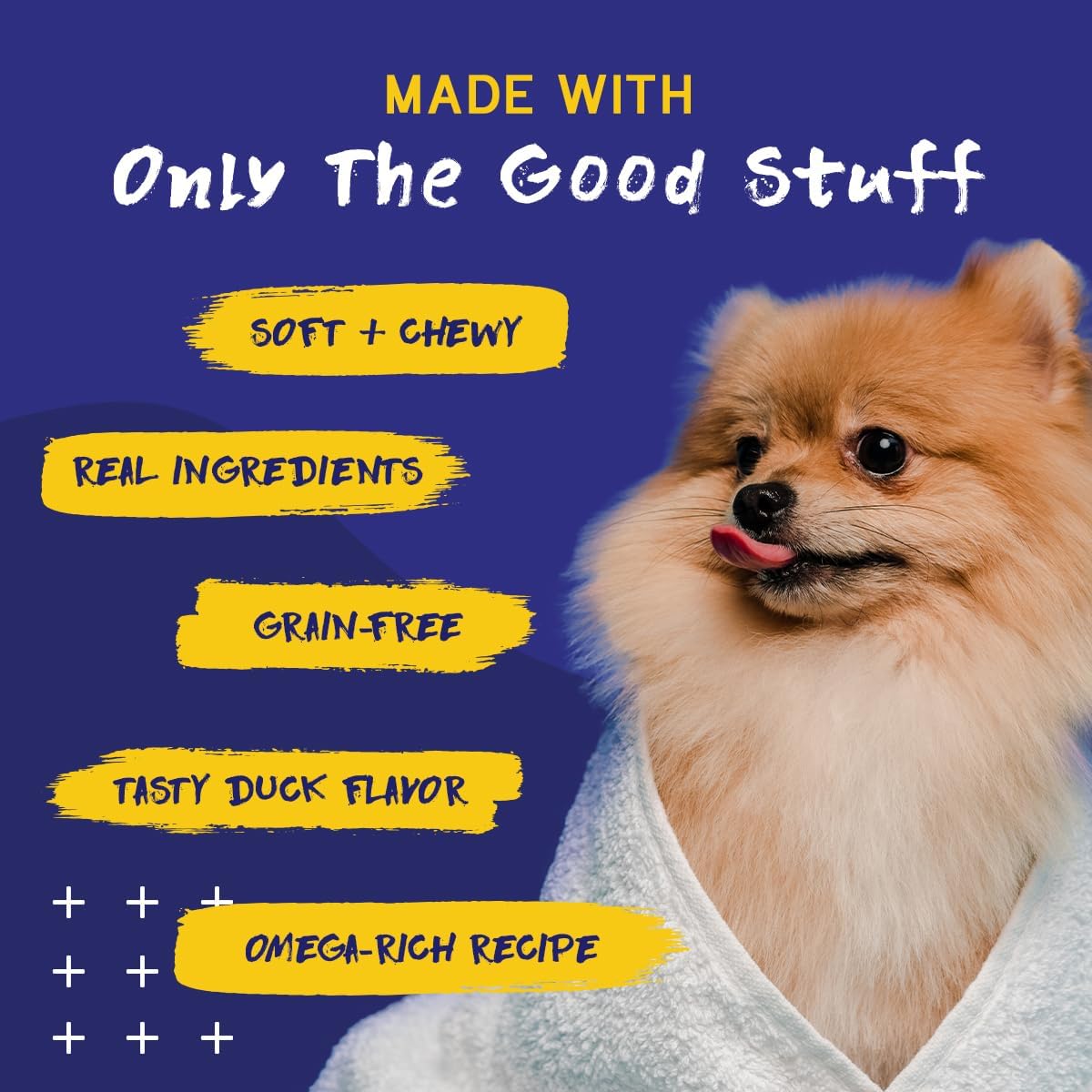 PupGrade Skin & Coat Supplement for Dogs, Duck Flavour – 60 Soft Chews - görsel 6