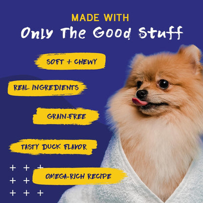 PupGrade Skin & Coat Supplement for Dogs, Duck Flavour – 60 Soft Chews