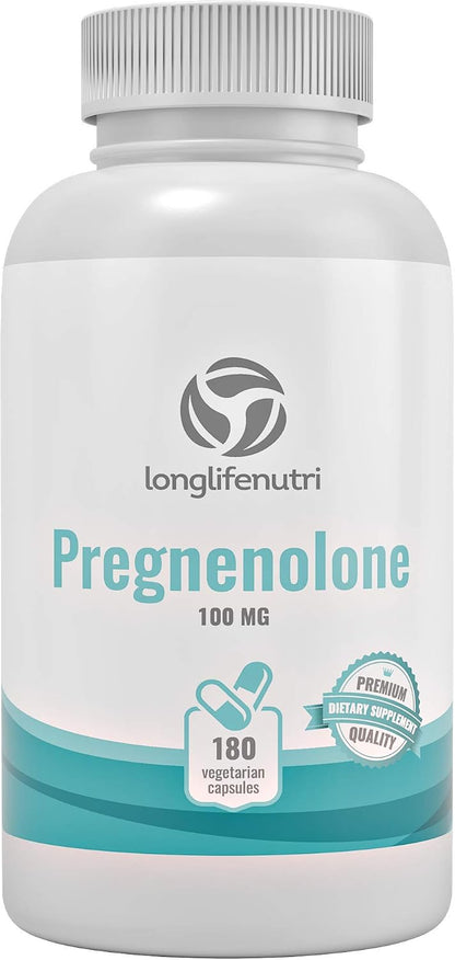 Brain & Hormone Support Pregnenolone – 180 Vegetable Capsules