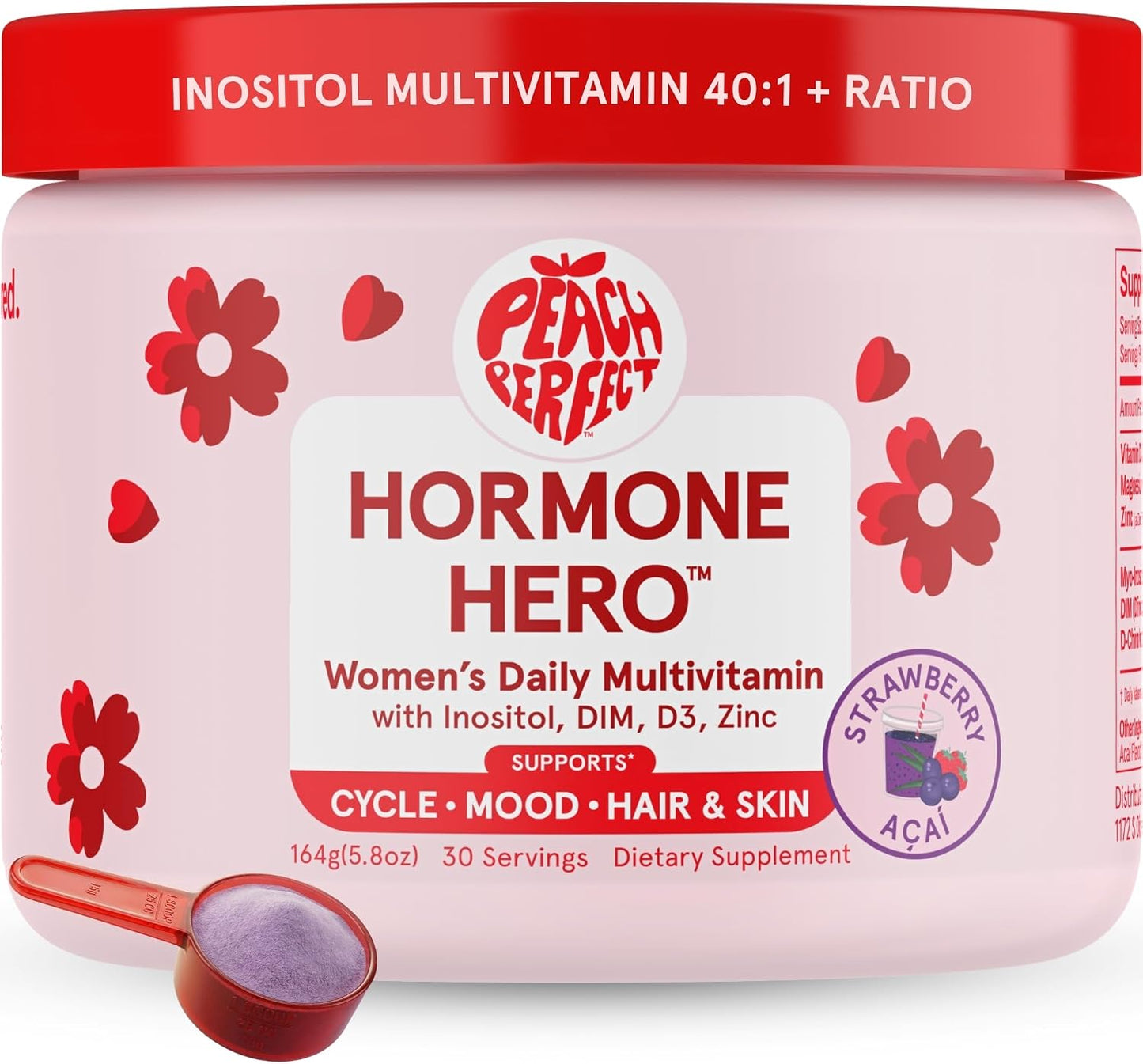 Peach Perfect Inositol Multivitamin – Myo-Inositol & D-Chiro 40:1 Blend with Omega-3, Vitamin D3, Magnesium, Zinc - görsel 10