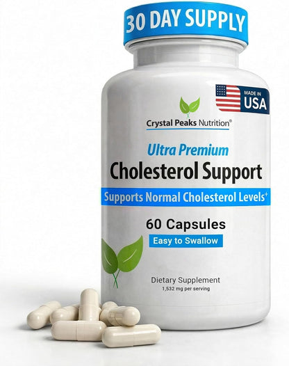Crystal Peaks Nutrition Cholesterol Supplement - Natural, 60 Capsules