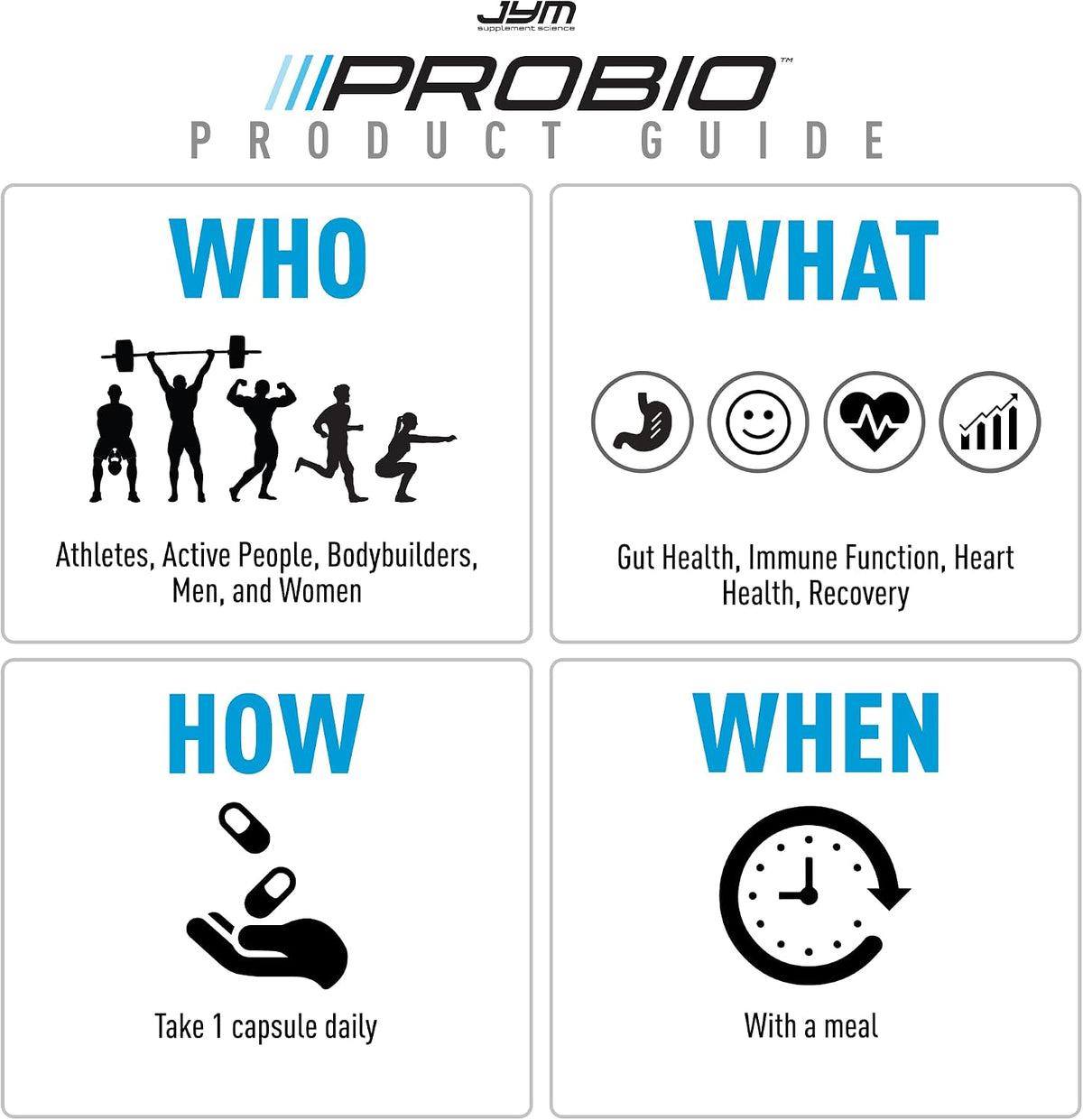 JYM ProBio Performance Probiotic - 30 Billion CFU, 11 Strains, Delayed-Release Vegetarian Capsules - görsel 3