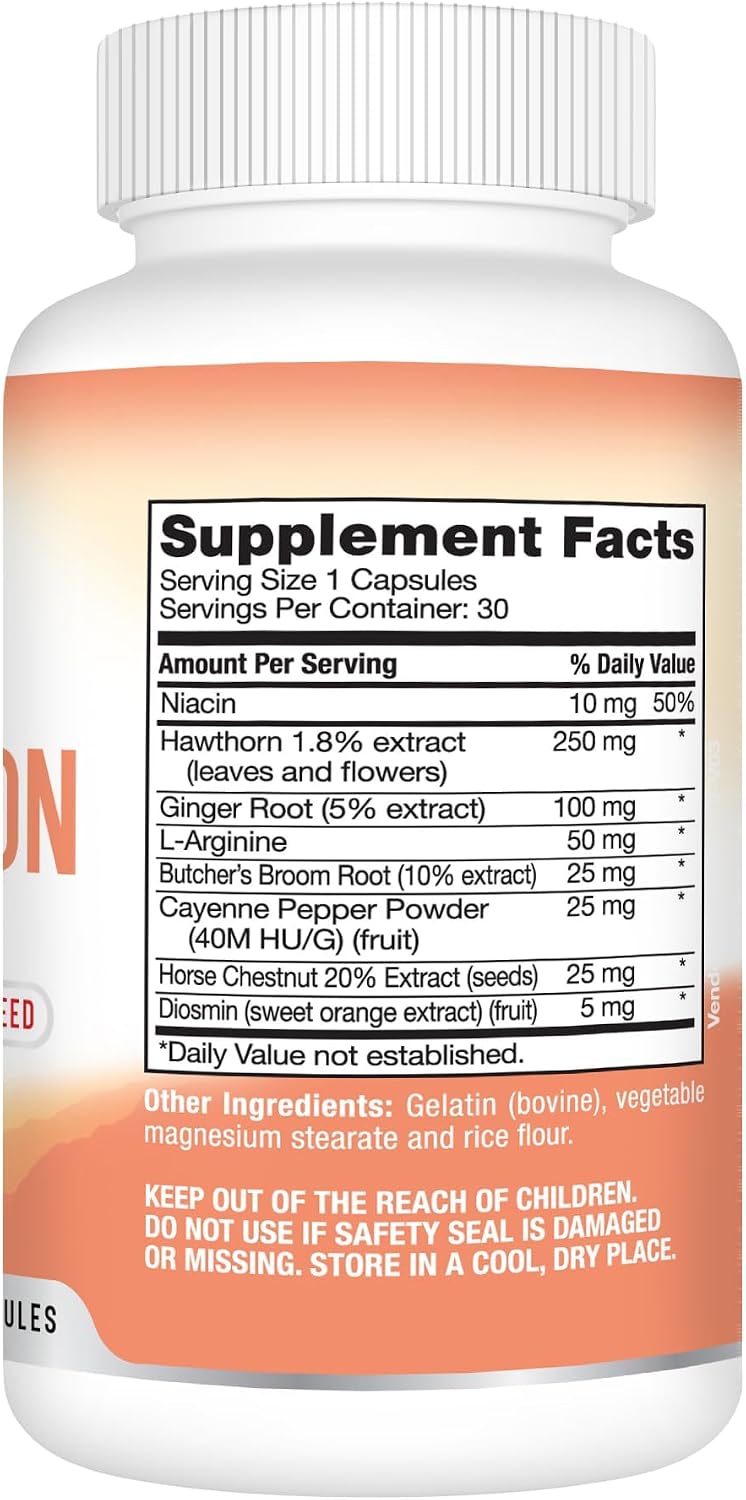 Best Earth Naturals Circulation Supplement - Balanced Formula for Optimal Circulatory Support - 30 Capsules - görsel 3