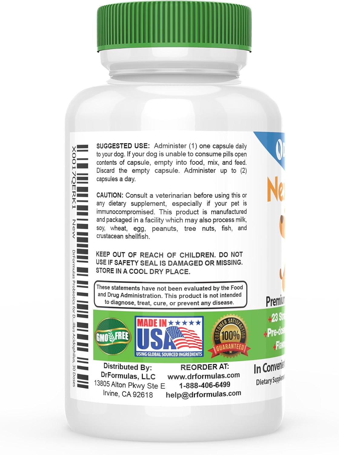 DrFormulas Probiotics for Dogs & Puppies – 23 Strains, Flavourless, Pre-dosed Capsules (30 Doses) - görsel 3