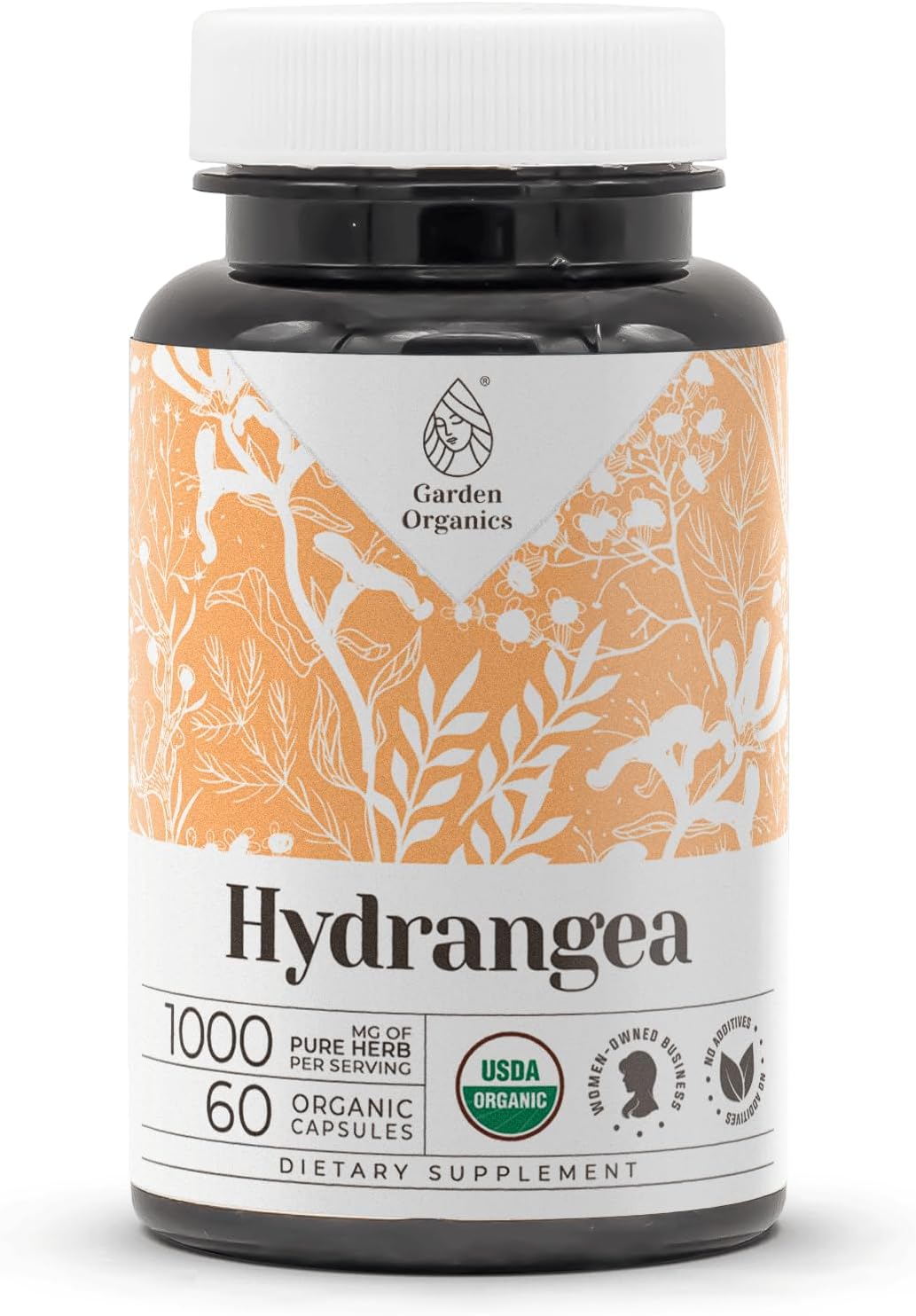 Hydrangea USDA Organic 60 Capsules - High-Potency Natural Supplement with Organic Hydrangea arborescens Dried Root - görsel 1