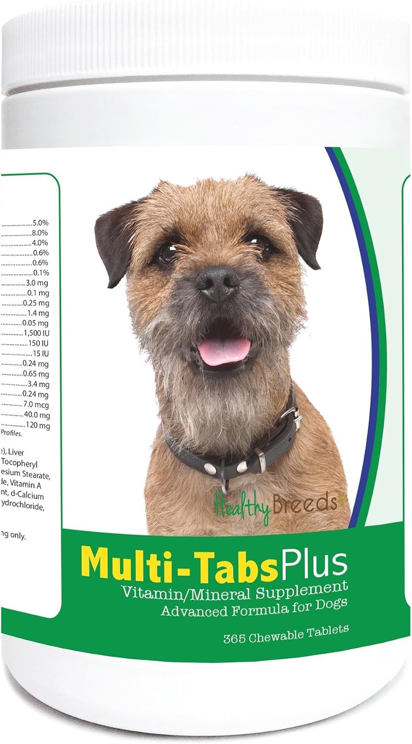 Healthy Breeds Border Terrier Multi-Tabs Plus Chewable Tablets (365 Count) - görsel 1