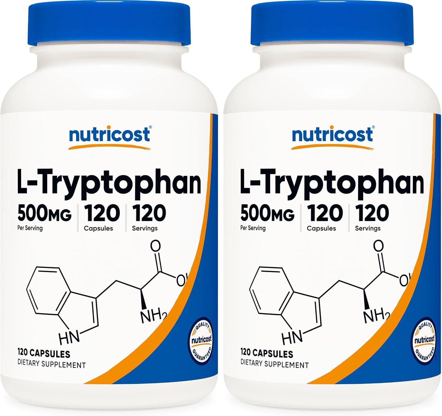 Nutricost L-Tryptophan 500mg, 120 Capsules - with BioPerine, Gluten-Free, Non-GMO - görsel 10