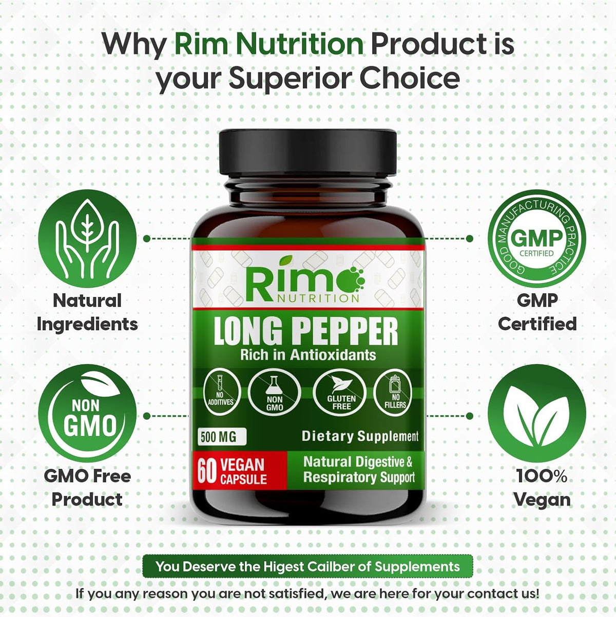 Long Pepper 60 Vegan Capsules – with Piperlongumine (500mg) - görsel 3
