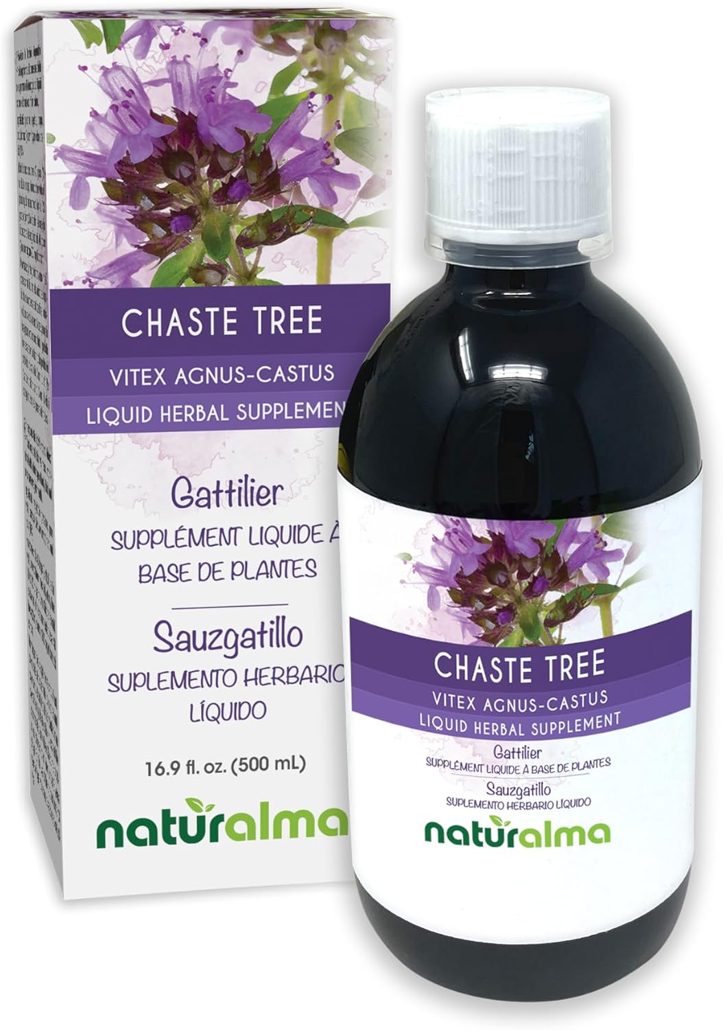 Naturalma Chaste Tree (Vitex Agnus-castus) Fruit Alcohol-Free Tincture - 118 ml Liquid Extract Drops - görsel 9