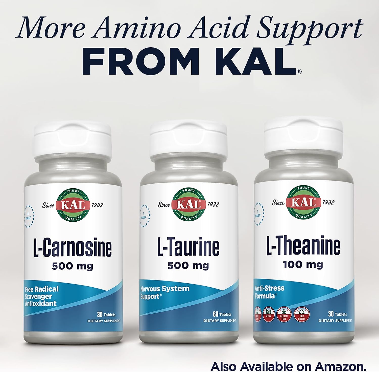 KAL L-Taurine 500mg – Amino Acid Supplement for Heart, Nerve & Eye Health – 60 Rapid Disintegration Tablets - görsel 7