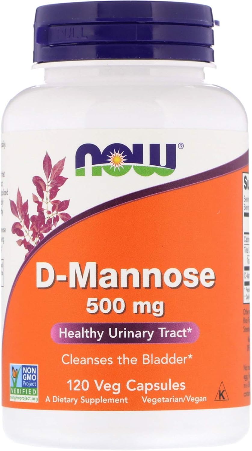NOW Foods D-Mannose 500 mg, 120 Capsules (Pack of 2) - görsel 1