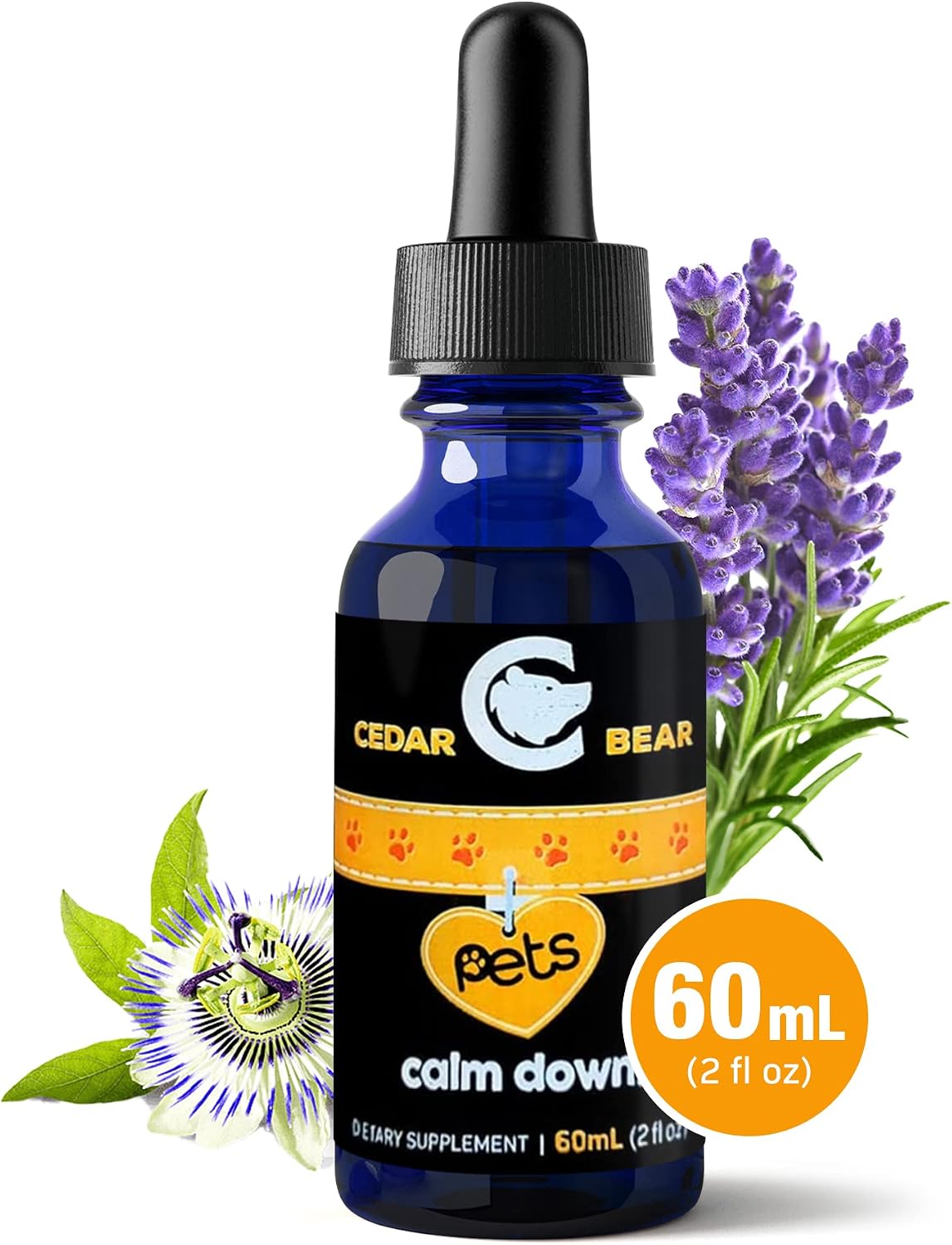 Cedar Bear Pet’s Calm Down - Natural Herbal Supplement for Stress Relief, for Cats, Dogs, Birds & Exotic Pets, 60 ml - görsel 5