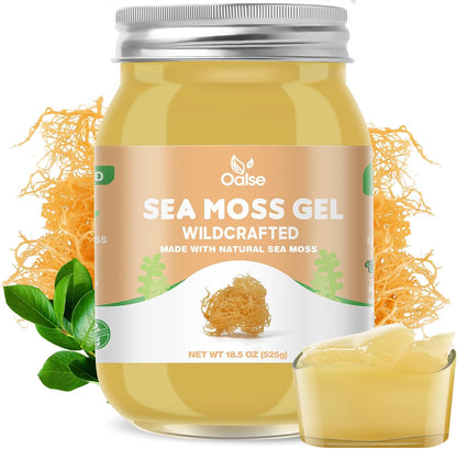 OALSE Wildcrafted Irish Sea Moss Gel - Strawberry, 425g