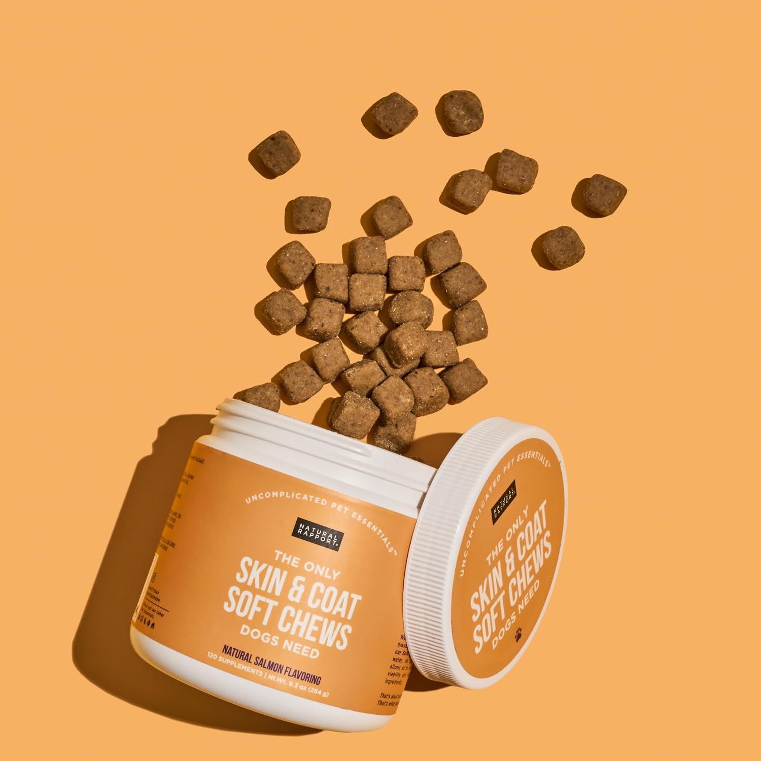 Natural Rapport Dog Skin & Coat Supplement – Salmon Oil Soft Chews, 120ct - görsel 2