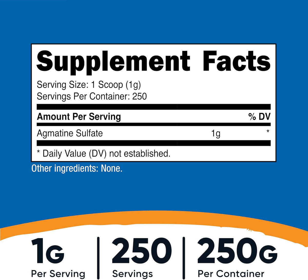 Nutricost Pure Agmatine Sulphate Powder - 250 Grammes - görsel 2