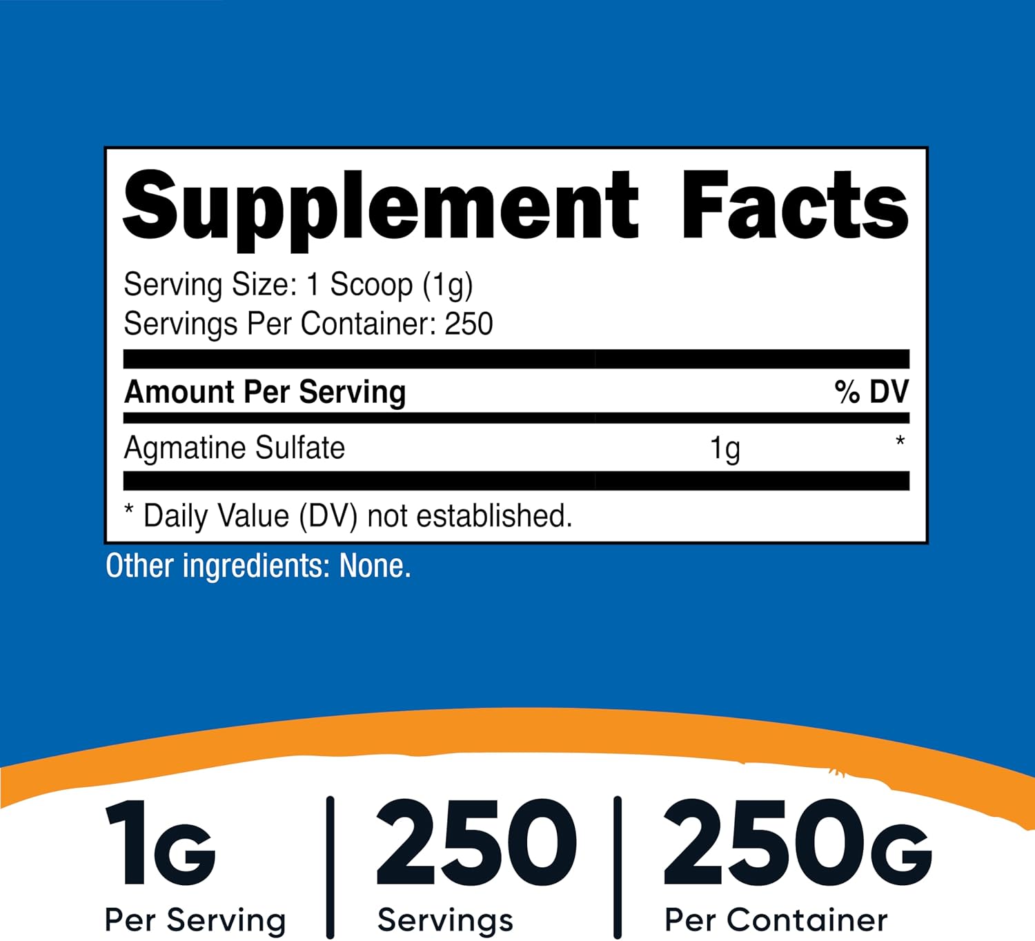 Nutricost Pure Agmatine Sulphate Powder - 250 Grammes - görsel 2