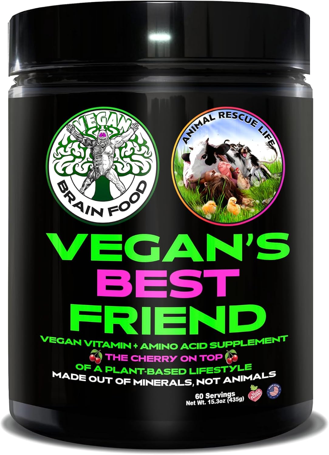 Vegan's Best Friend - Plant-Based Multivitamin Powder with Creatine & B12 (40 Servings) - görsel 8
