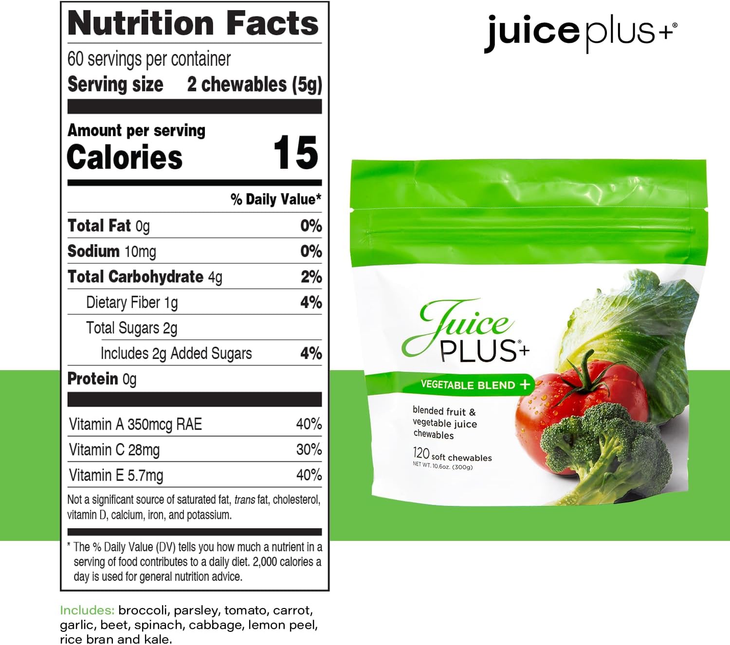 JuicePlus+ Fruit & Vegetable Blend Soft Chews – 4-Month Supply - görsel 2