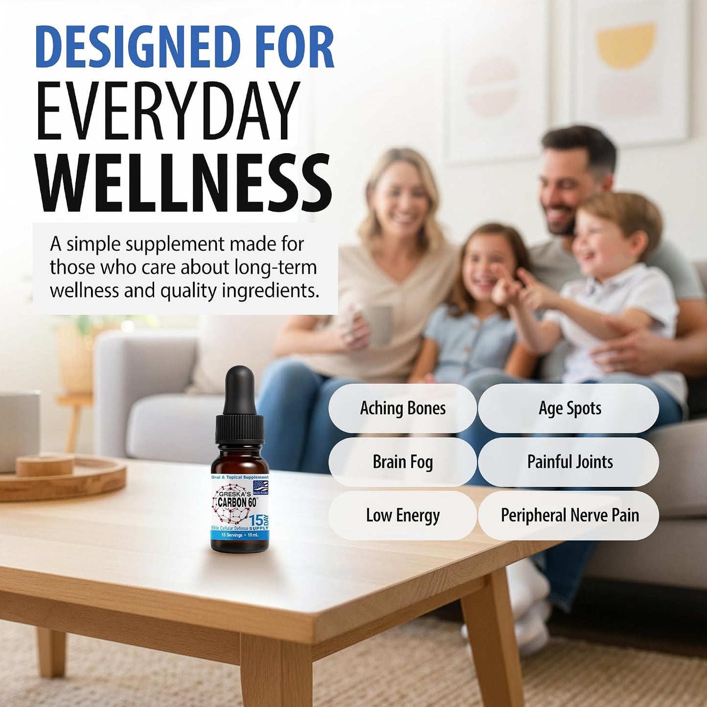 Greska's Carbon 60 in Organic Sunflower Oil - 15 Day Supply - Solvent-Free C60 Antioxidant Formula for Cellular Support, Vitality, Focus and Overall Wellness (10ml) - görsel 7