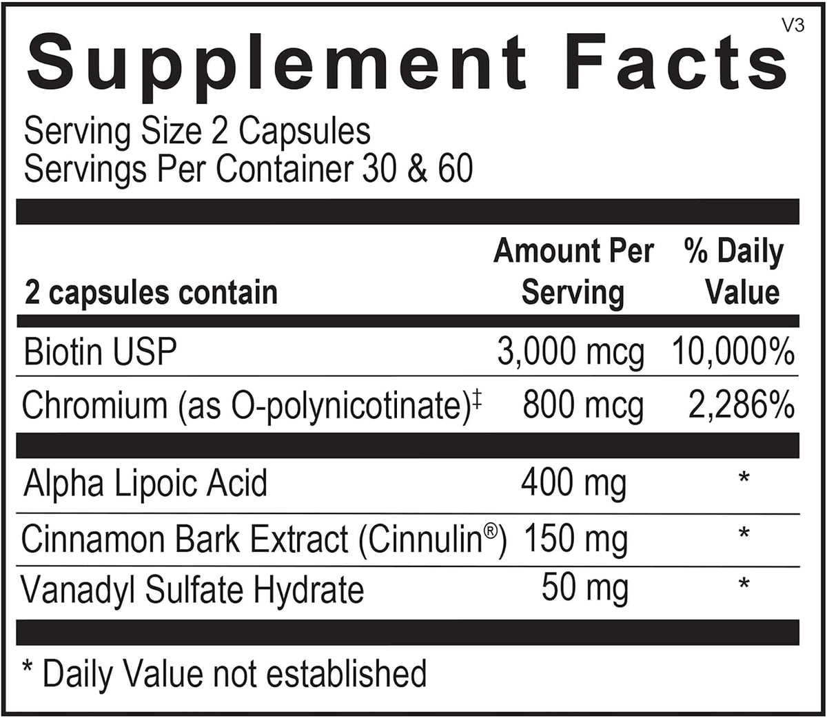 Dia-Wise Metabolic Health Supplement - Alpha Lipoic Acid, Cinnulin, Chromium, Biotin, Vanadyl Sulphate, Vitamin B (60 Capsules) - görsel 3