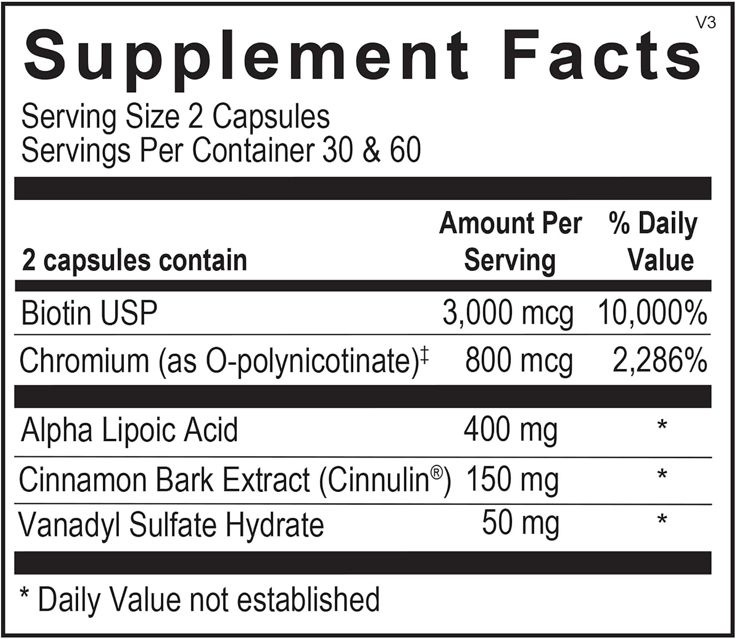 Dia-Wise Metabolic Health Supplement - Alpha Lipoic Acid, Cinnulin, Chromium, Biotin, Vanadyl Sulphate, Vitamin B (60 Capsules) - görsel 3