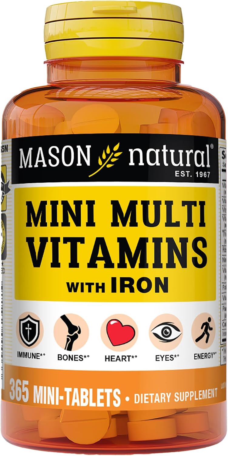 MASON NATURAL Mini Multivitamin with Iron, 365 Tablets (1 Year Supply) - görsel 1