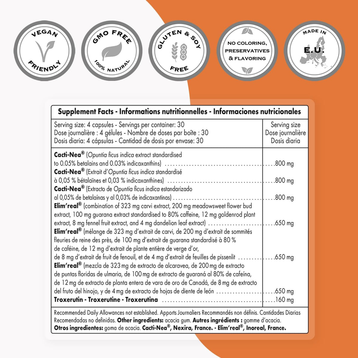 Supersmart – Water Retention Formulation (Advanced Complex) – with Dandelion, Guarana, Caffeine, Betalains – Natural Lymphatic Drainage Supplement | Non-GMO & Gluten-Free – 120 Vegetarian Capsules - görsel 3