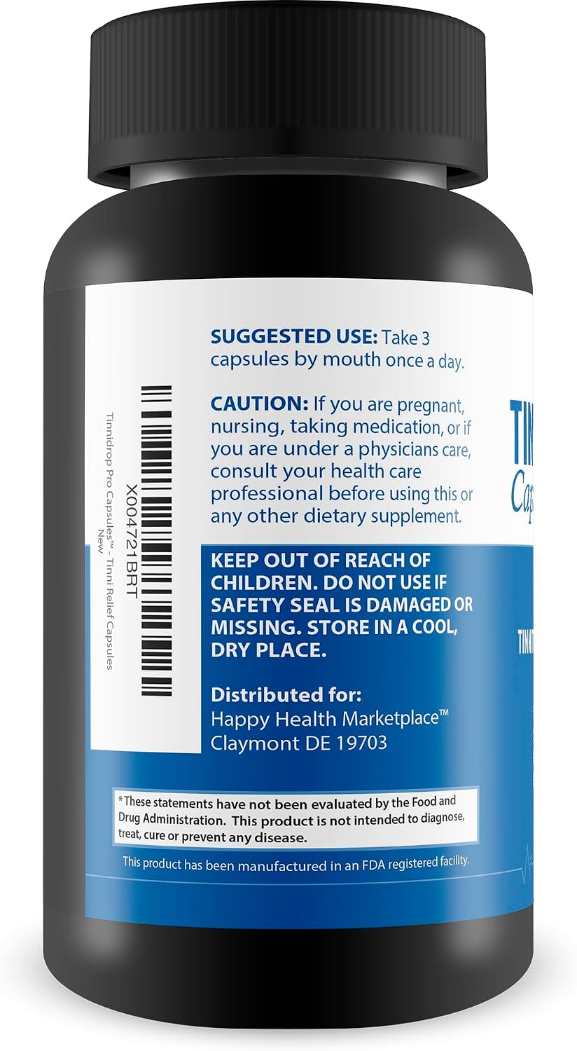 Tinnidrop Pro Capsules - Tinnitus Support Supplement for Ringing Ears - görsel 3