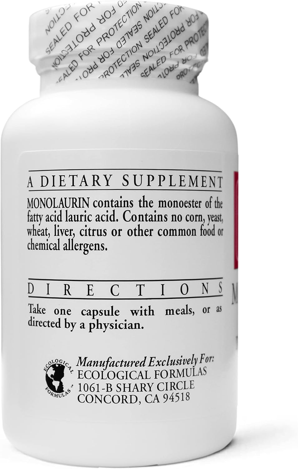 Ecological Formulae Monolaurin 600 mg – 270 Capsules (3 Bottles) - görsel 4