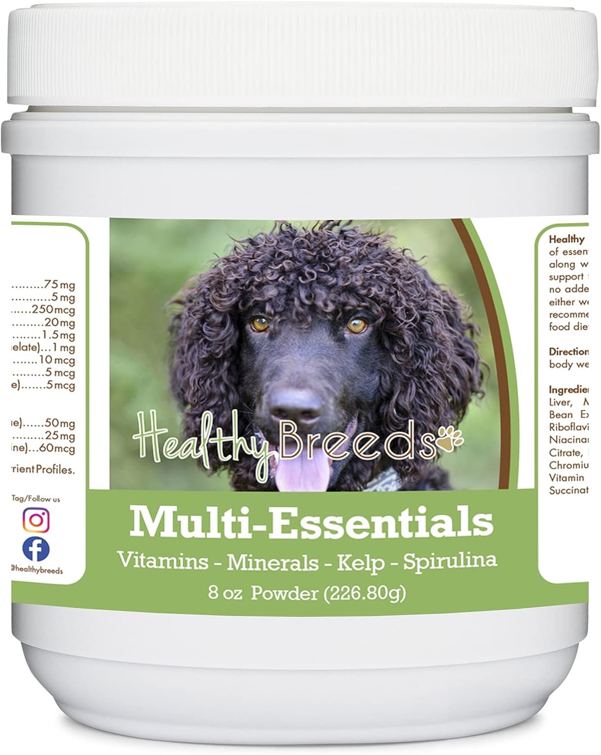 Healthy Breeds Irish Water Spaniel Multi-Essentials Powder for Dogs – Ideal Supplement of Vitamins, Minerals & Antioxidants – 227 g - görsel 1