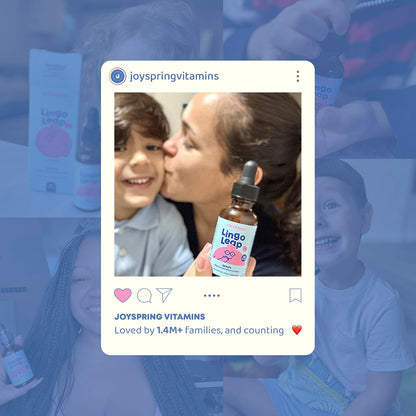 JoySpring LingoLeap – Liquid Kids Formula with Zeolite Clinoptilolite, Methylated B12 and Vitamin D3