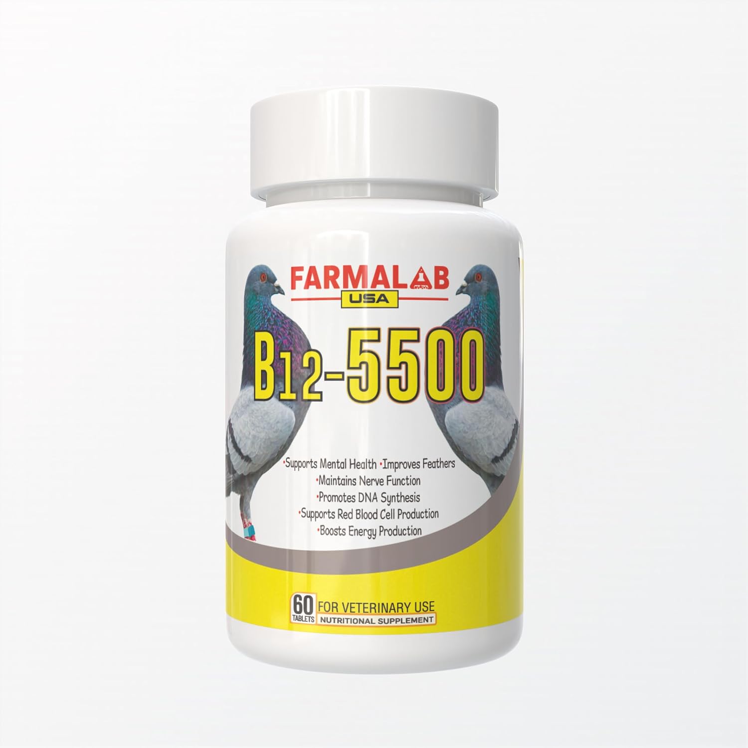 B12-5500 para Palomas, Pigeon Vitamin Supplement 60 Tablets Farmalab - görsel 4