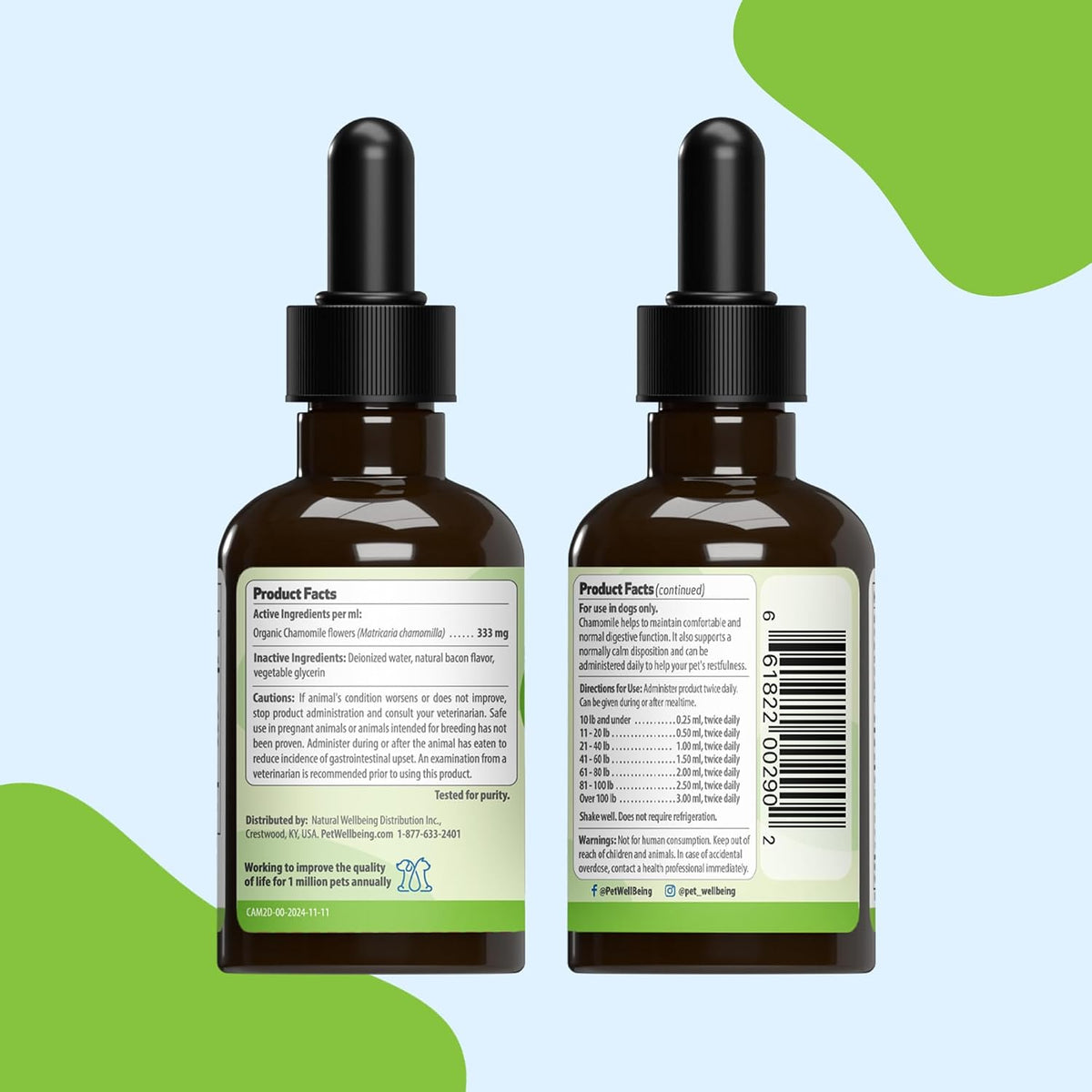 Pet Wellbeing Chamomile for Dogs - Organic Single Herb Supplement - Gentle Digestive Support, Holistic Calming - Pure Chamomile Extract - Vet-Formulated Liquid Wellness 2 oz (59ml) - görsel 7