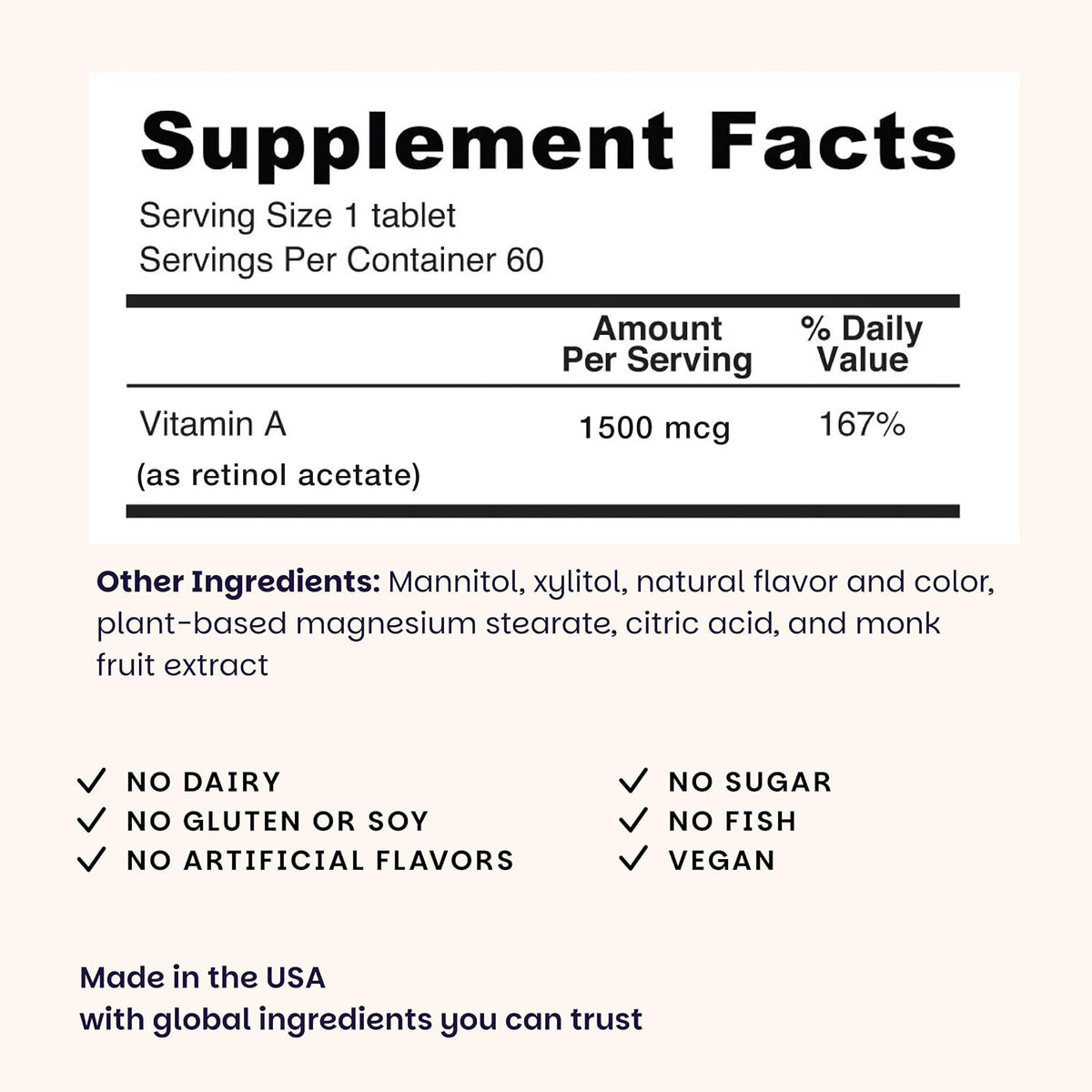 EZ Melts Vitamin A - Strawberry Blast - 60 Dissolvable Tablets - görsel 2