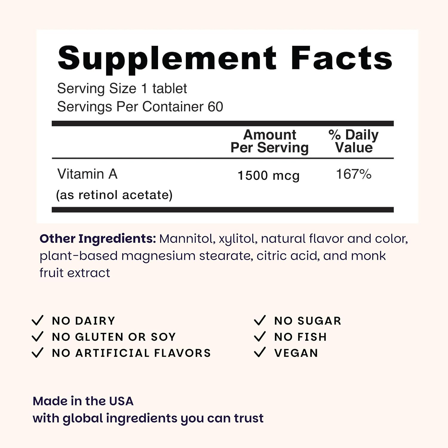 EZ Melts Vitamin A - Strawberry Blast - 60 Dissolvable Tablets - görsel 2