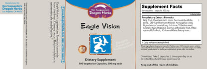 Dragon Herbs Eagle Vision Capsules - Traditional Herbal Eye Tonic, 100 Capsules
