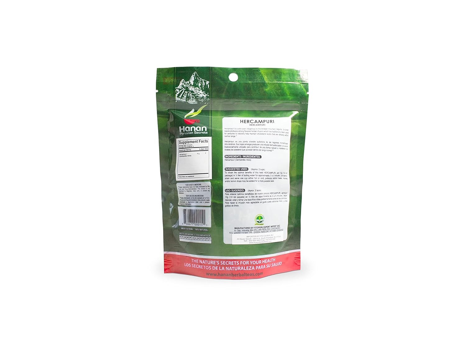 Hanan Peruvian Secrets Hercampuri - Traditional Herbal Tea - 3 Pack - görsel 3