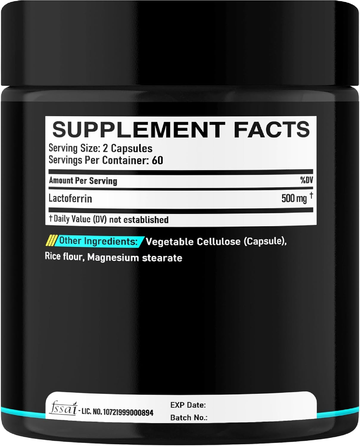 DEDICAD 500mg Lactoferrin Supplement - 120 Capsules for 2-Month Supply - görsel 7