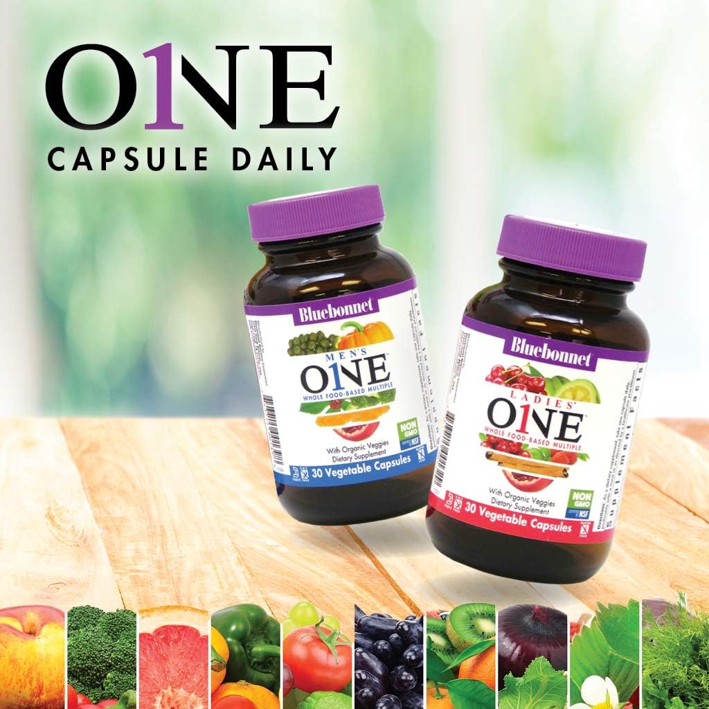 Bluebonnet Nutrition Ladies One Vegetable Capsule, Whole Food Multiple with K2, 90 Capsules - görsel 5