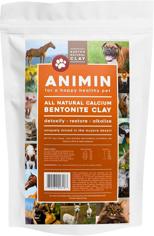 Earth's Living Animin Calcium Bentonite Clay for Pets