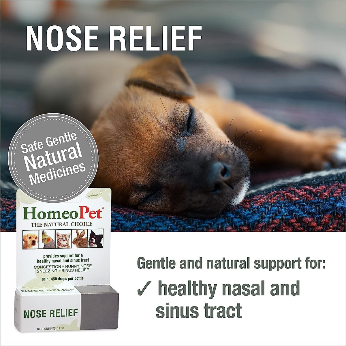 Dog Homeopet Nose Relief - Homeopathic Nasal Support for Dogs, Cats & More (15 ml) - görsel 3
