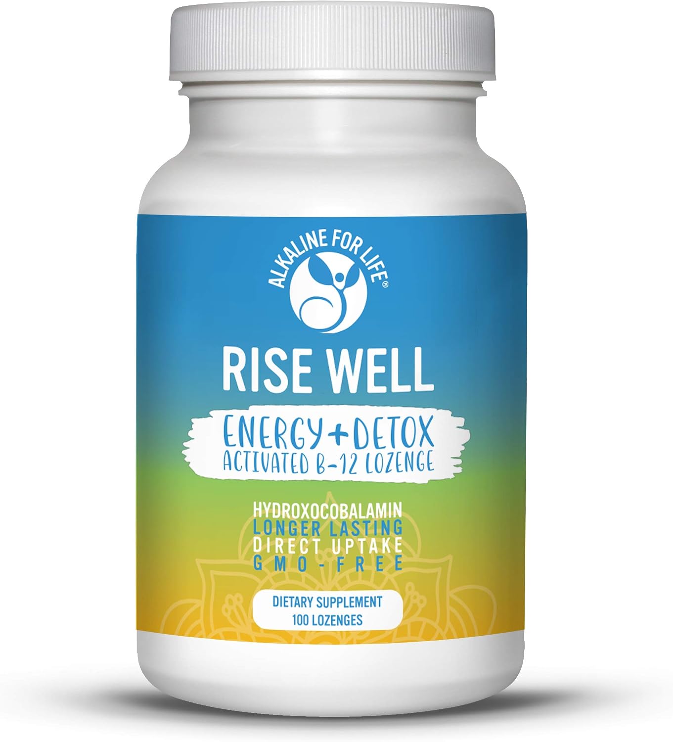 Alkaline for Life Rise Well Vitamin B12 - Vegan B12 Sublingual 2000 mcg - Hydroxocobalamin Form - görsel 1