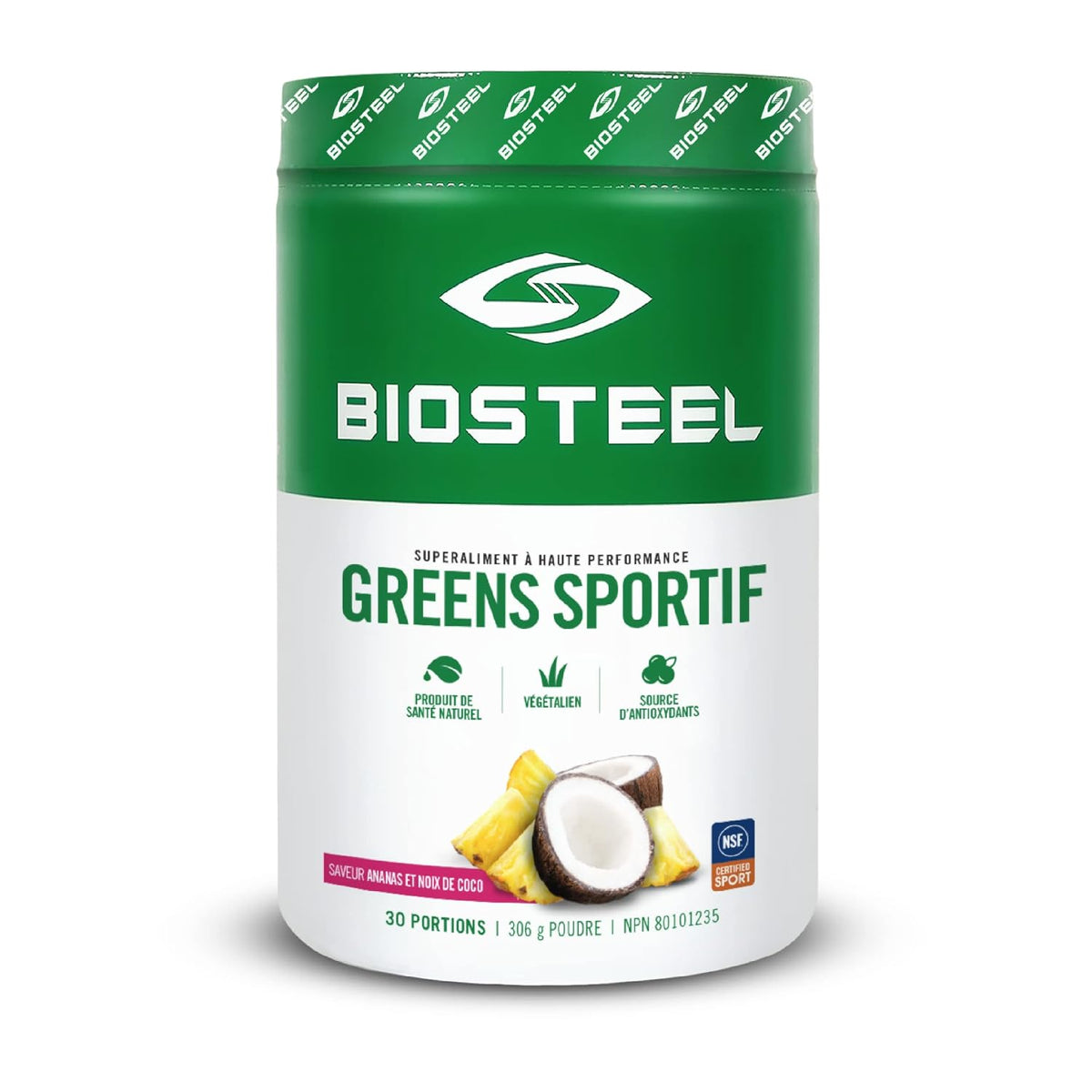 BIOSTEEL Sport Greens Powder - High Performance Superfood Supplement, Pineapple Coconut (30 Servings) - görsel 2