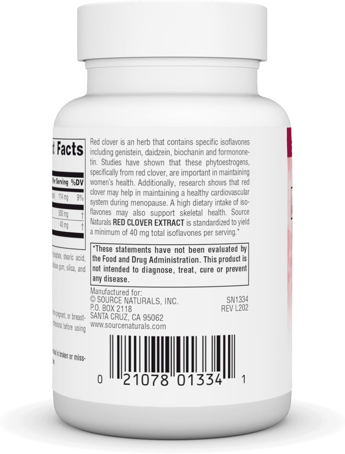 Source Naturals Eternal Woman Red Clover Extract 500 mg - 60 Tablets - görsel 3