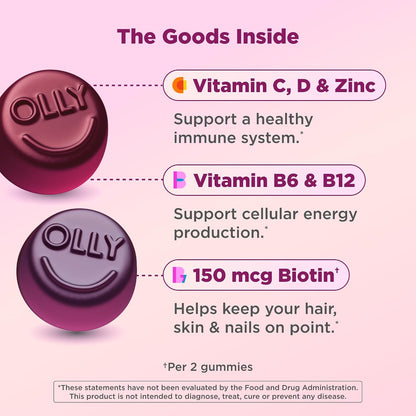 OLLY Women's Multivitamin Gummy – Berry Flavour – 90 Gummies