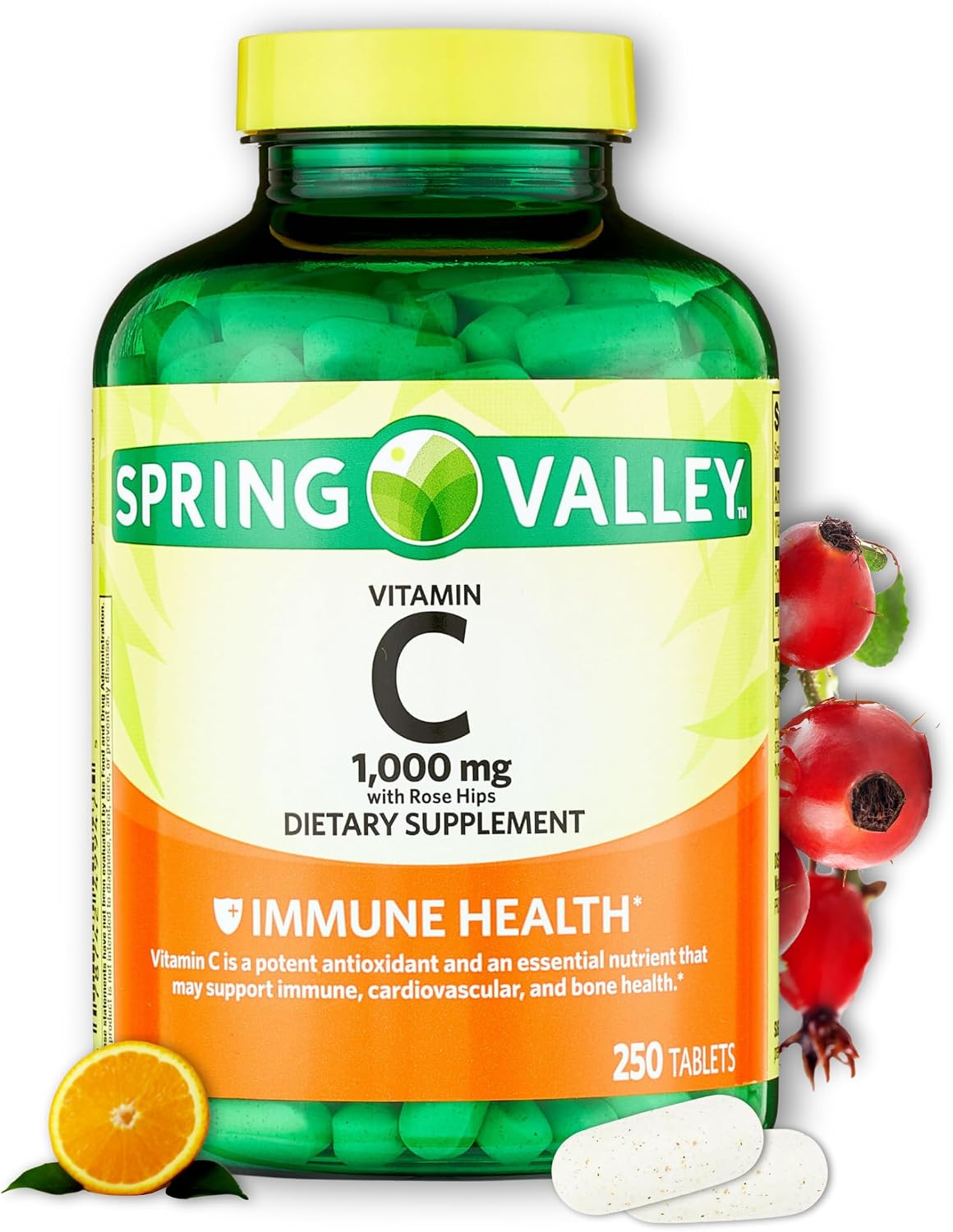 Vitamin C 1000mg with Rose Hips Tablets, 250 Count - görsel 7