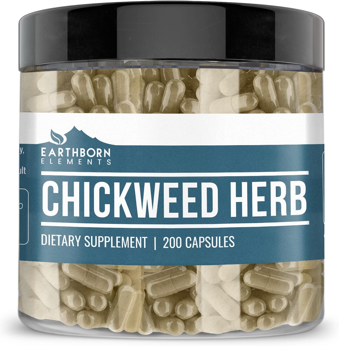 Earthborn Elements Chickweed Herb (200 Capsules) Pure, No Fillers or Additives - görsel 1