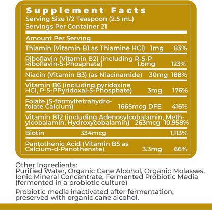Premier Research Labs Max B-ND Liquid B-Complex - Sublingual Drops for Energy Metabolism & Nervous System Health (59 ml)