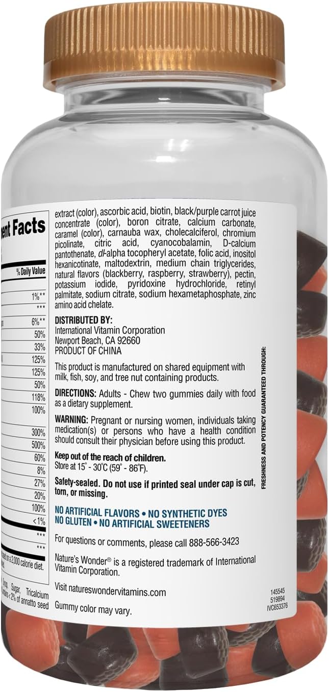 Nature's Wonder Women's Multivitamin Gummies – for Energy, Bone & Immune Support, 150 Count - görsel 7